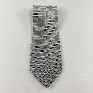 Bergamo New York Gray / Black Striped Men's Tie 4" x 59"